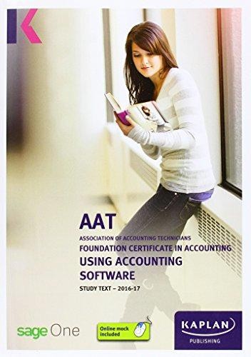 Aat using accounting - aat, software